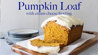 Old Fashioned Pumpkin Loaf with Cream Cheese Frosting | FUELING A SOUTHERN SOUL