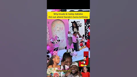 Imade & Hailey Adeleke didn't attend twins birthday party #davido #youtubeshorts