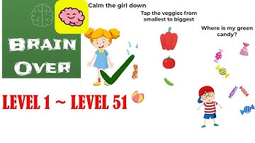 BRAIN OVER LEVEL 1~LEVEL 51 BRAIN OVER -TRICKY PUZZLE GAMEPLAY