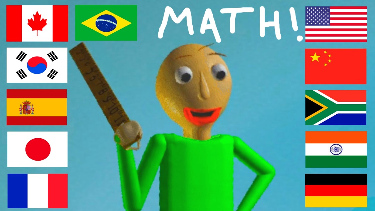 Balgi Mathi Baldi Math Math Math Bang Bang Bang in different languages Baldi's song ...