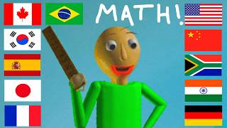 Baldi Math Math Math Bang Bang Bang in different languages Baldi's song