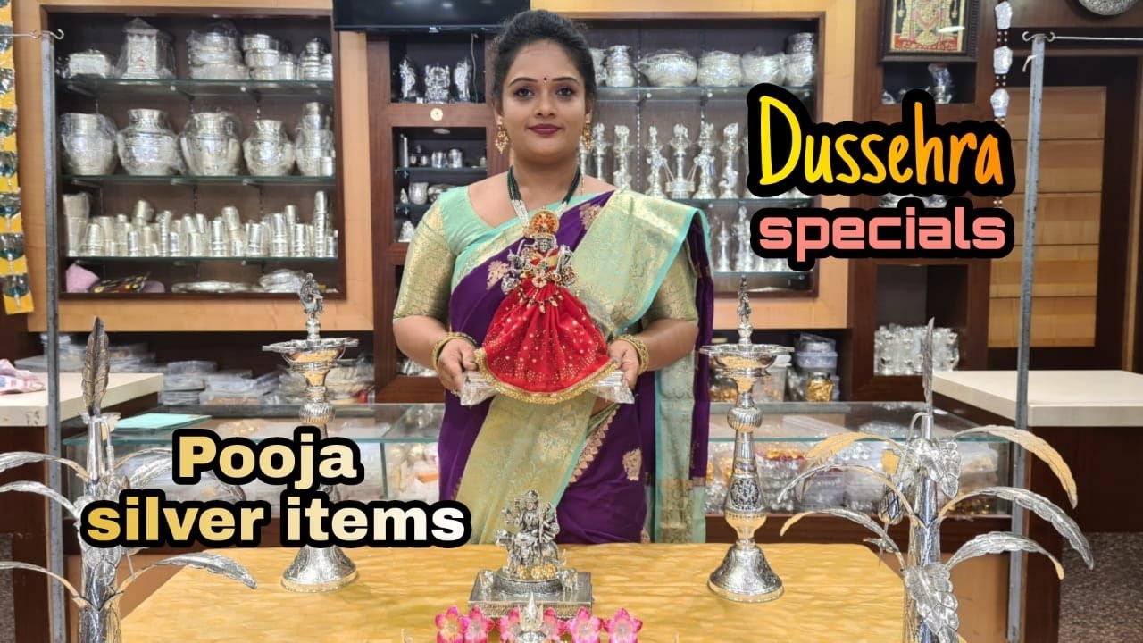 Silver pooja items New Collections || Dussehra pooja specials || pure silver items | online shopping