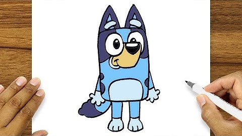 How To Draw Bluey Art Style | Bluey Drawing Easy