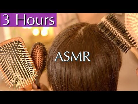[ASMR] 3 Hours of Satisfying Hair Brushing for Stress Relief | No Talking