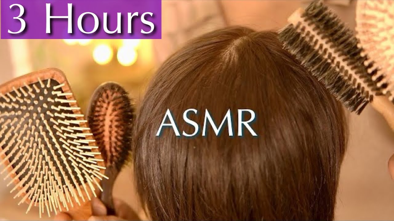 [ASMR] 3 Hours of Satisfying Hair Brushing for Stress Relief | No Talking
