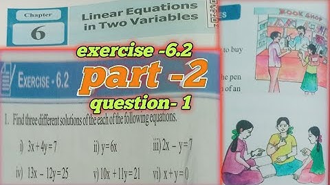9th class maths, chapter-6, linear equations in two variables, exercise -6.2 question number -1