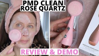 PMD CLEAN PRO ROSE QUARTZ REVIEW & DEMO FACIAL CLEANSING BRUSH FOR BLACKHEADS & OIL CONGESTION