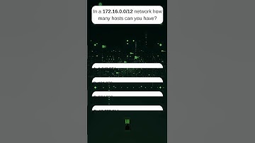 In a 172.16.0.0/12 network how many hosts can you have? #quiz #tech #technology #subnetmask