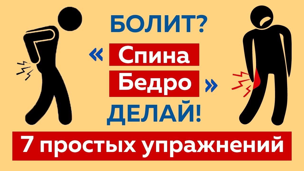 Упражнения при болях в спине и тазобедренном суставе. Помоги себе сам!