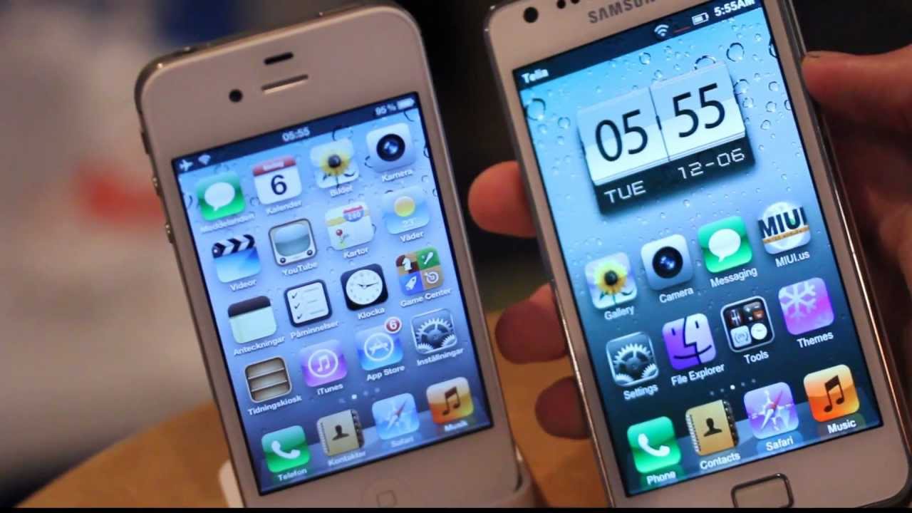 Iphone 4s Ios 5 Theme For Samsung Galaxy S2 Miui Rom Android 237 1