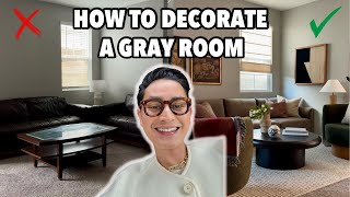How To Decorate An AllGrey Living Room