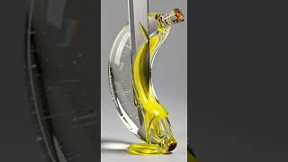 ASMR Glass Banana Cutting 🍌✨ Jelly Flow Satisfying #shorts