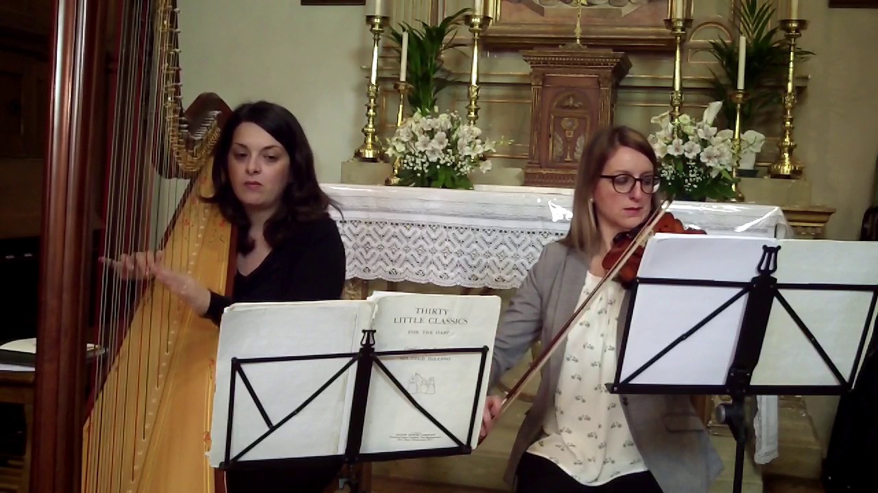 Air on the G String Duo harp & violin Wedding music Umbria