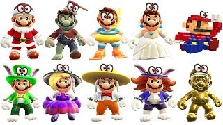 Super Mario Odyssey - All Outfits (DLC Included) - YouTube