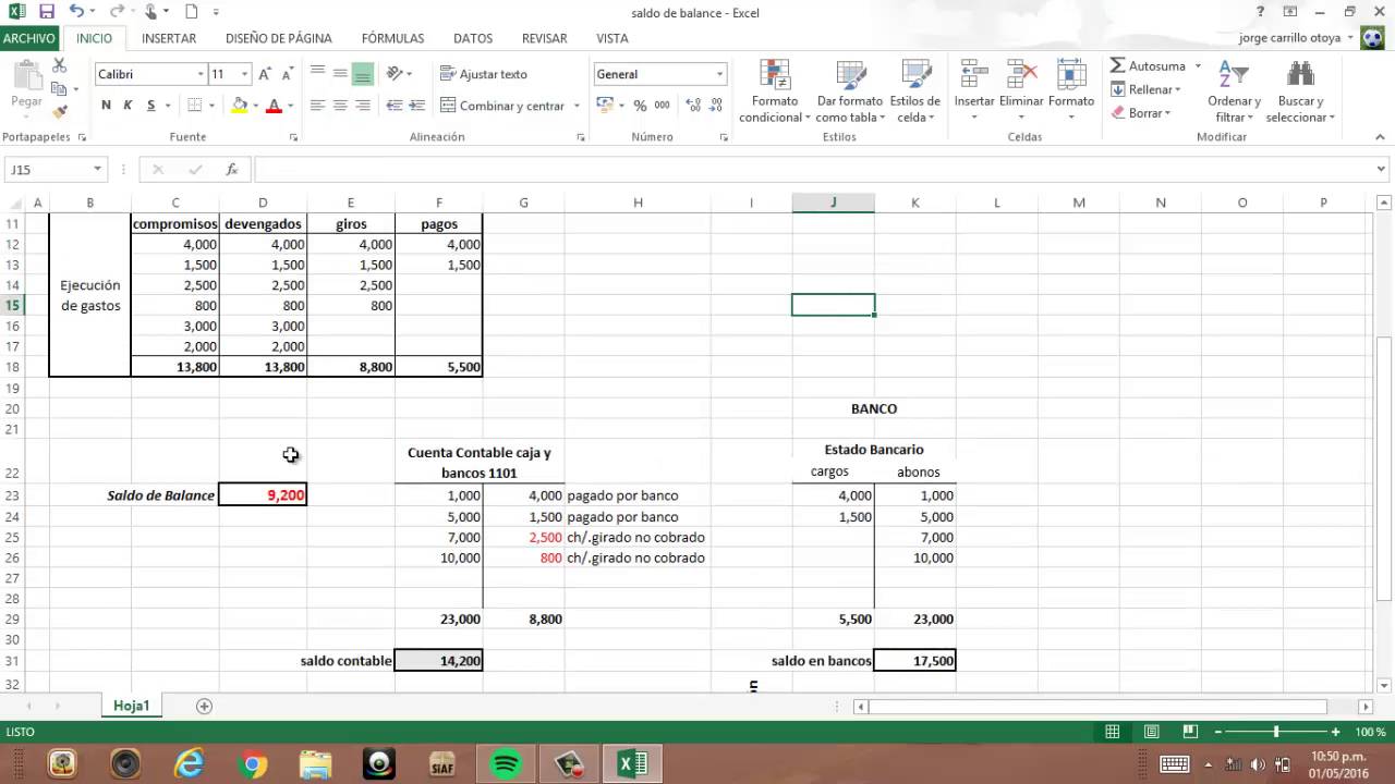 Conciliación del saldo de balance 2 YouTube
