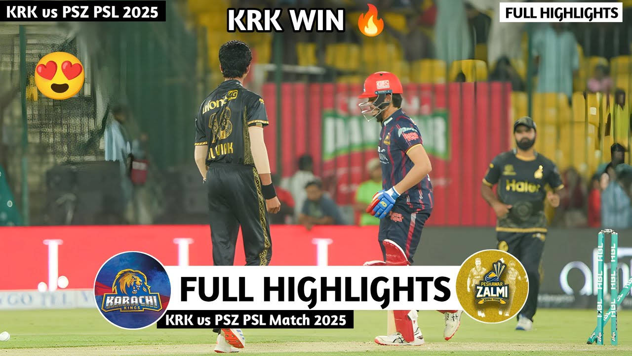 Karachi Kings vs Peshawar Zalmi Highlights | KRK vs PSZ highlights 2025 | PSL 2025 Highlights 🏏