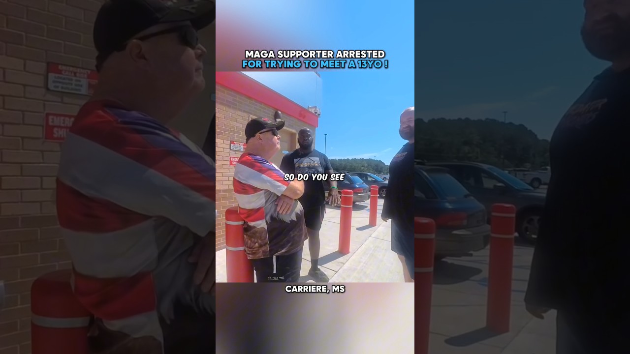 MAGA Supporter arrested for trying to meet a MIN0R 🚨 #edpwatch #jidion #police #viral