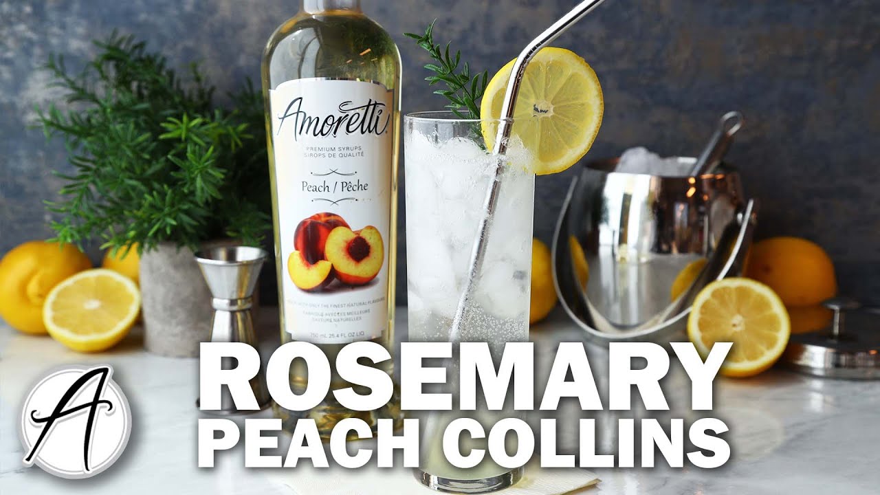 How to Make a Rosemary Peach Collins Fruity and Herbal Cocktail