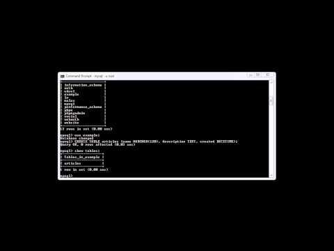 MySQL: Showing Tables - YouTube