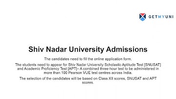 Shiv Nadar University Admission Process 2022