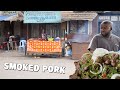 Smoked pork in kinshasa ngulu  congolese street food