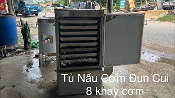 Tủ Nấu Cơm 8 khay đun bằng Củi siêu nhanh hiện đại và tiết kiệm củi