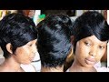 NO CLOSURE NO LEAVE OUT PIXIE CUT HAIRSTYLE / VERY DETAILED /STOCKEN CAP AND BANDAGE METHOD