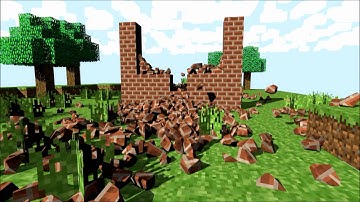 Minecraft TNT explosion 3ds MAX