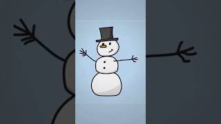 How to draw a cheerful and happy snowman step by step, #howtodraw, #youtubekids, #snowman