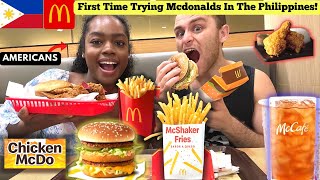 AMERICANS First Time Trying McDONALD'S In MANILA Philippines! 🇵🇭 (Beats Jollibee?)
