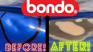 HOW TO Fill In Dents Using BONDO!!!