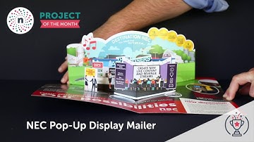 Newton Print Project of the month Video NEC Exhibition Mailer Popup 3D printed leaflet with Spot UV