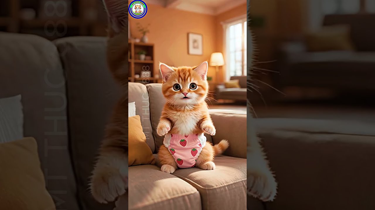 KITTEN BUILDS A SUPER ROBOT TO RESCUE DAD CAT FROM DANGER 