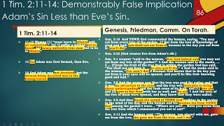 Celebrity #5 - 1 Tim. 2:12-14 - Paul's Demonstrably False Implication that Eve Was Greater Sinner than Adam. Net Worth
