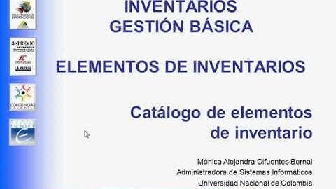 Software de contabilidad ContaPyme - Catálogo de elementos de inventario