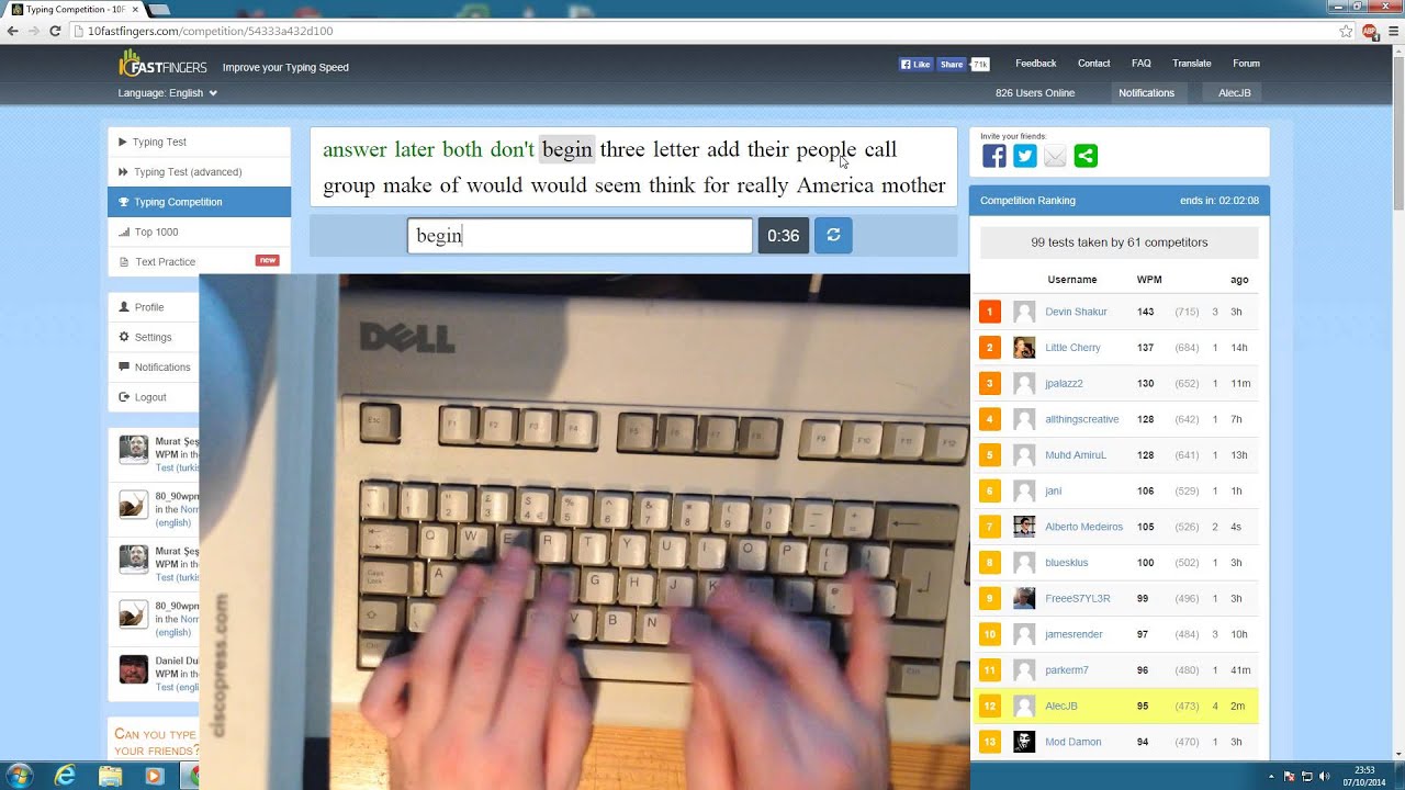 Dell AT102W Mechanical Keyboard Typing Test YouTube