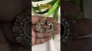 #earrings 😍🔥#necklaceset #puligoru pendent with pearl chain &amp; black beads #banglez#earrings#premium⏩