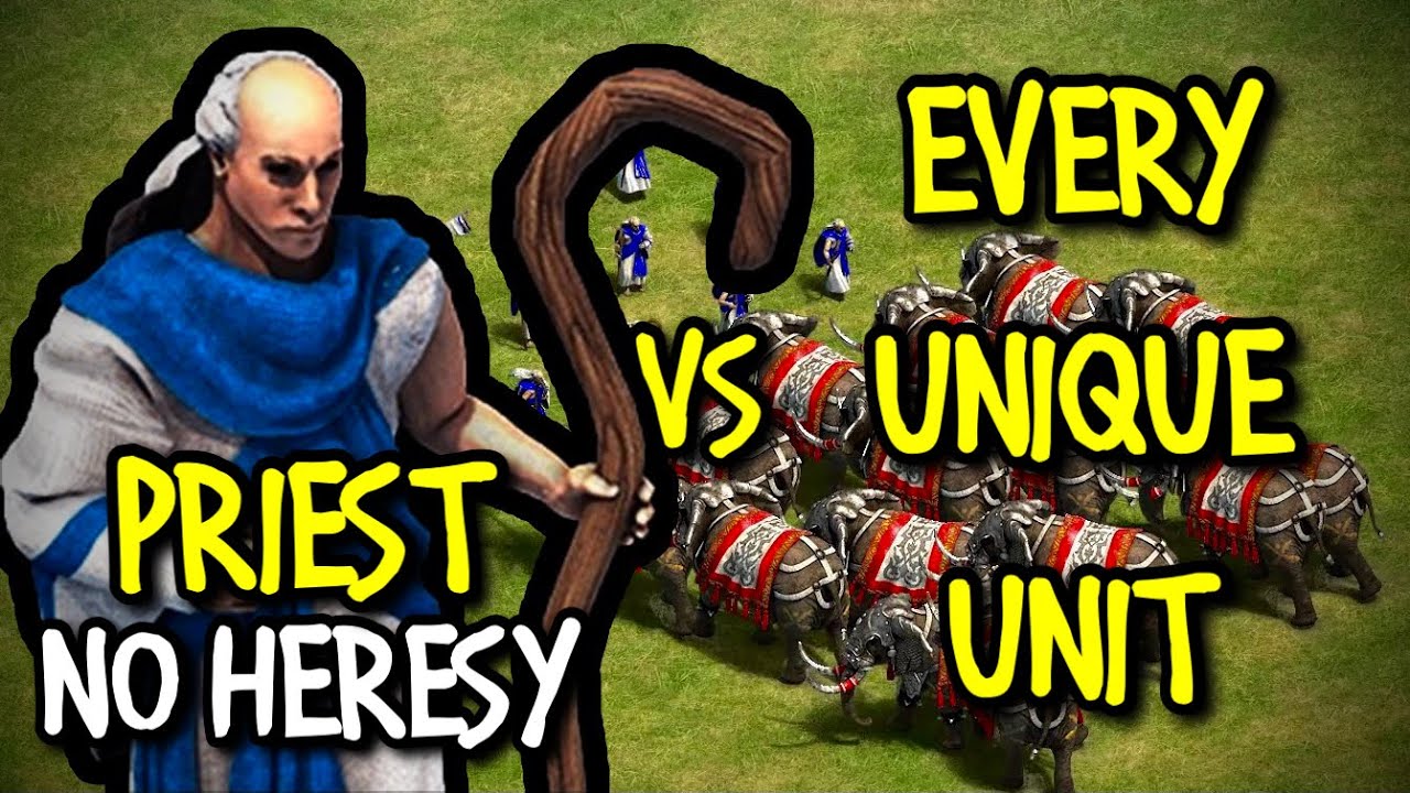 Priest Vs Every Unique Unit No Heresy Aoe Ii Definitive Edition Youtube