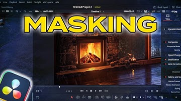How to Mask Transparent Video in Davinci Resolve | Fireplace Compositing