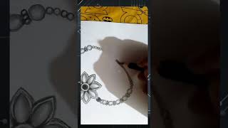 how to draw simple rakhi