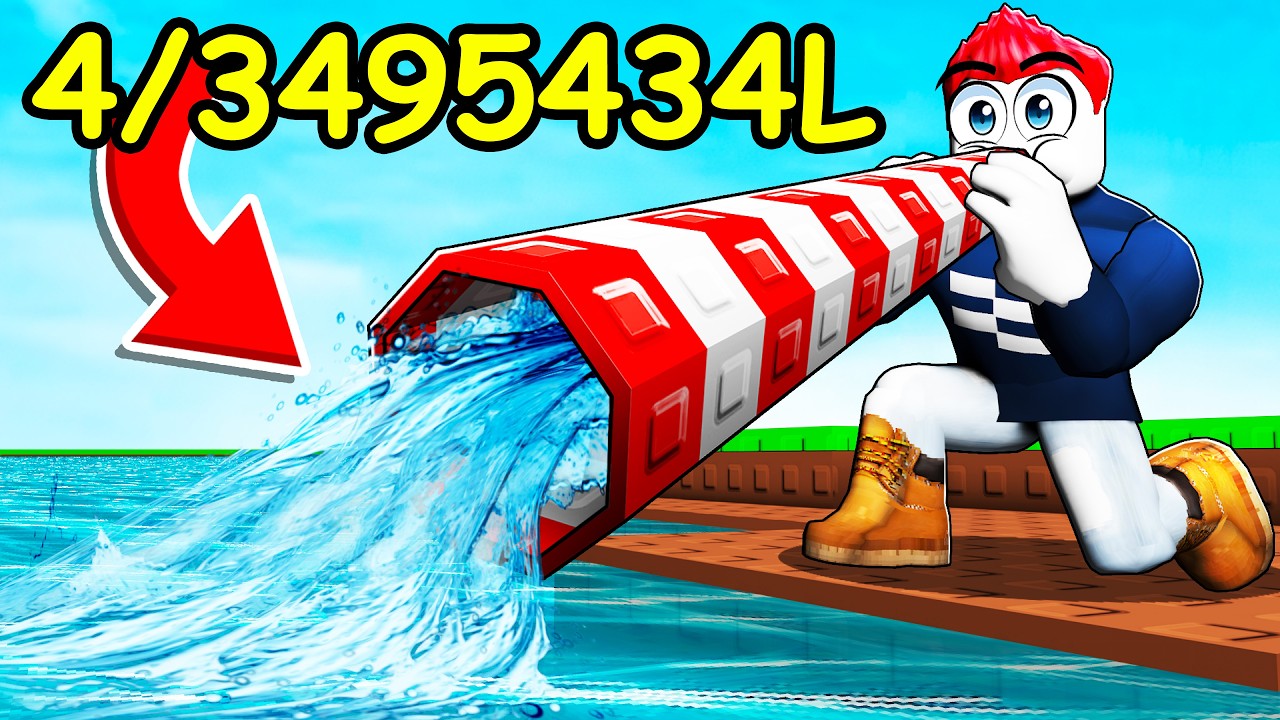 ICH MUSS EINEN GANZEN SEE TRINKEN MIT STROHHALM! (Roblox)