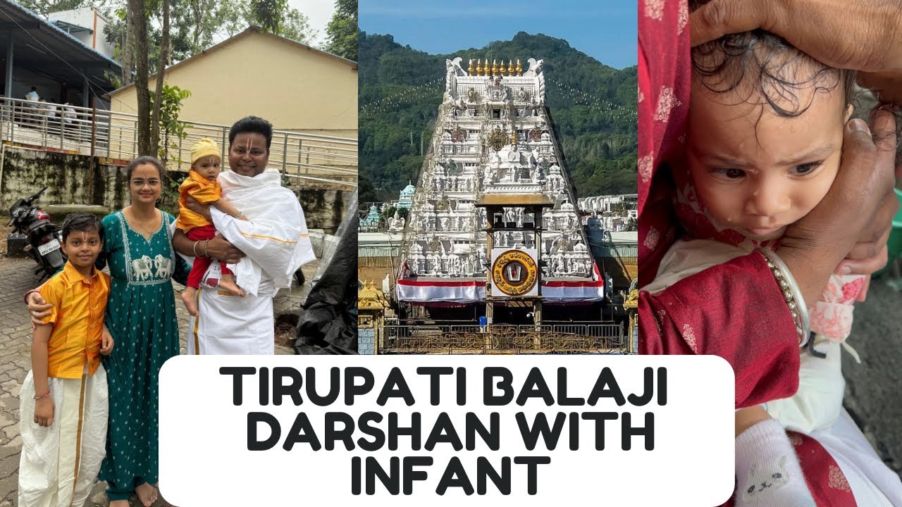 Тирупати Баладжи Даршан с младенцем | Влог церемонии Mundan | Божественное путешествие в Тирумалу...