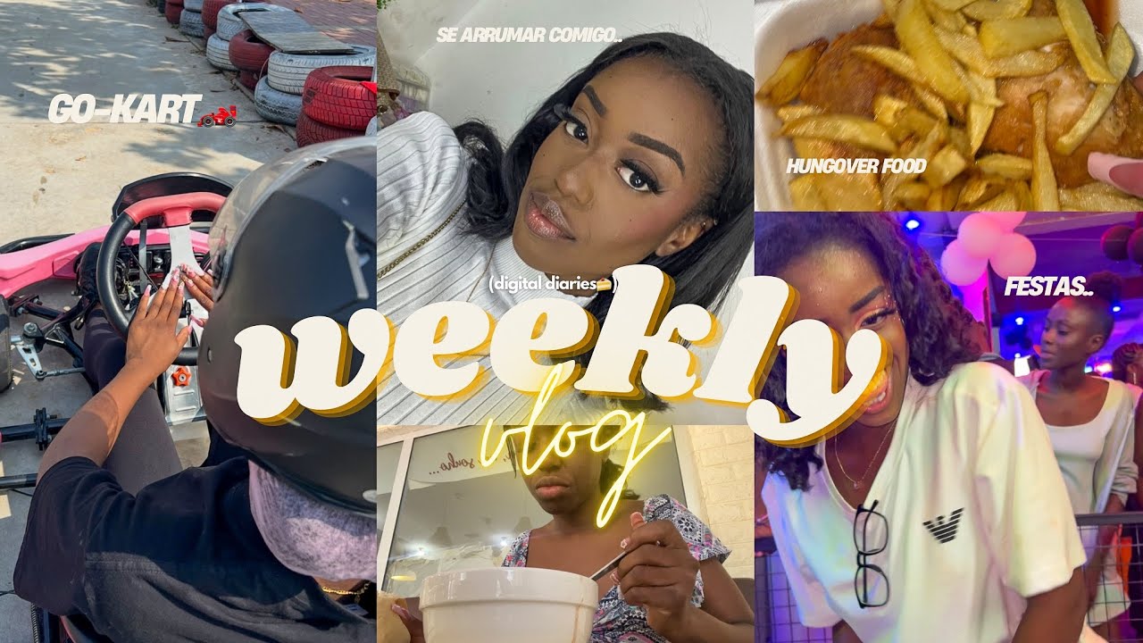 WEEKLY VLOG ♡: Trata do Cabelo, Novas unhas, Festa, Eventos, Comida…