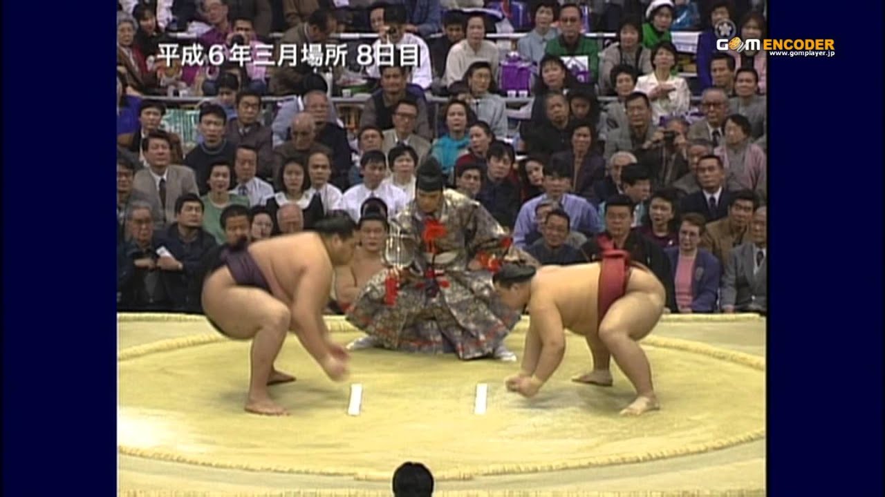 曙vs魁皇 (平成6年三月場所) - YouTube