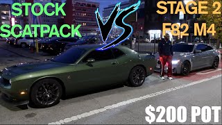 DRAG RACE BMW M4 vs Scatpack Dodge Challenger 392