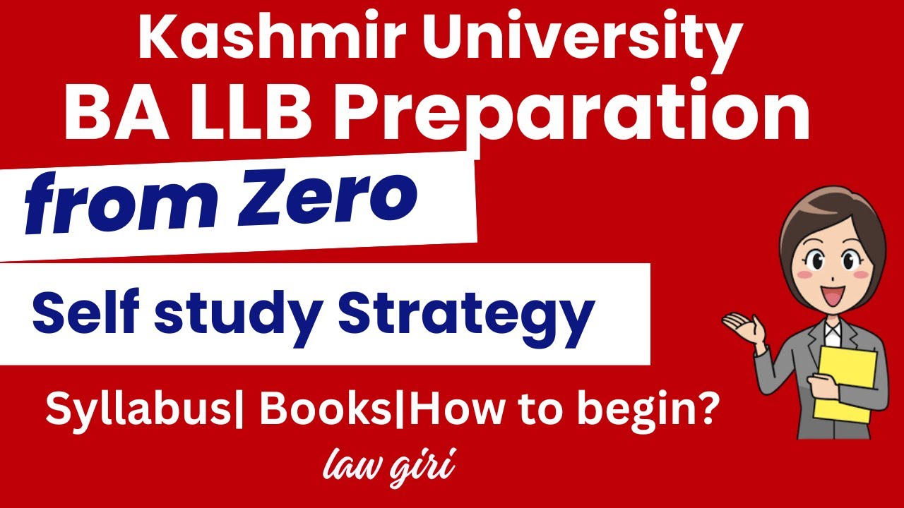 Kashmir University BA LLB Entrance Exam 2024 Syllabus, books, Pattern ...