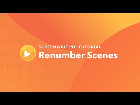 Screenwriting Tutorial: How to Renumber Scenes