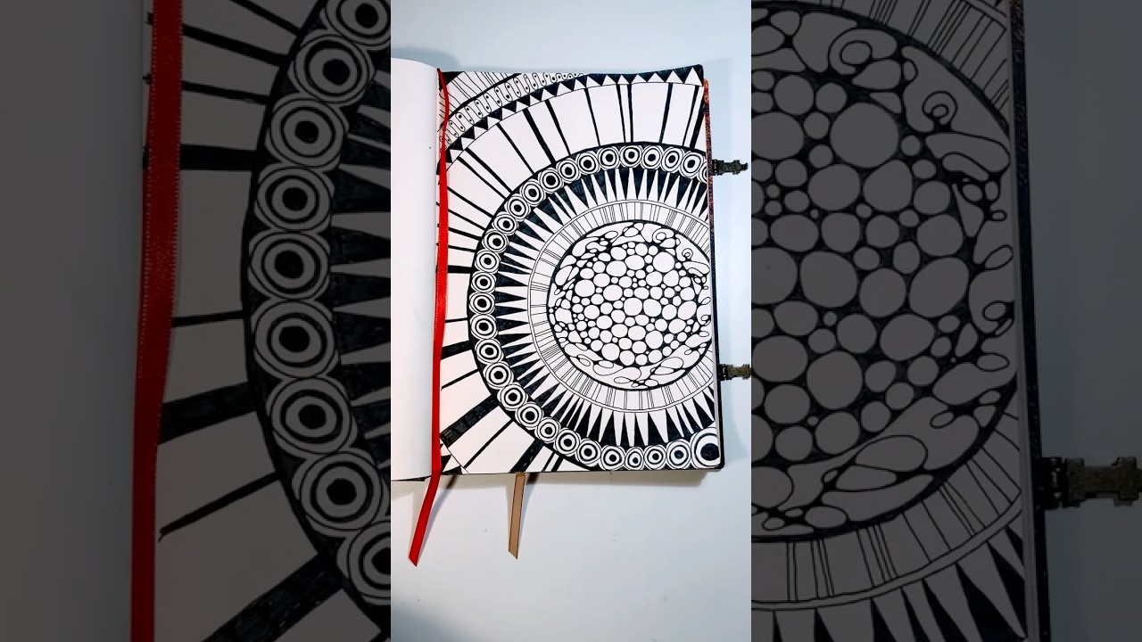 Abstract Art | Drawing in Sketchbook | Ink Pen Artist 