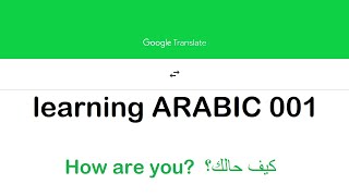 Google Translate | Learning Arabic | 001| How are you? كيف حالك؟ screenshot 4