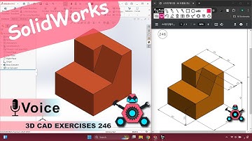 SolidWorks | 3D CAD EXERCISES 246 | StudyCadCam | Solution Tutorial |